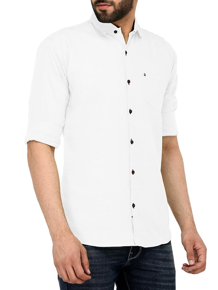 white linen casual shirt - 15852292 - Zoom Image - 2