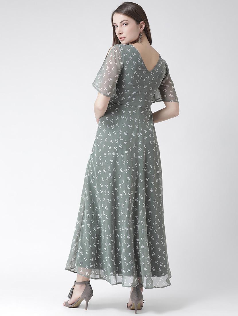 floral slit sleeved maxi dress - 15852313 - Zoom Image - 3