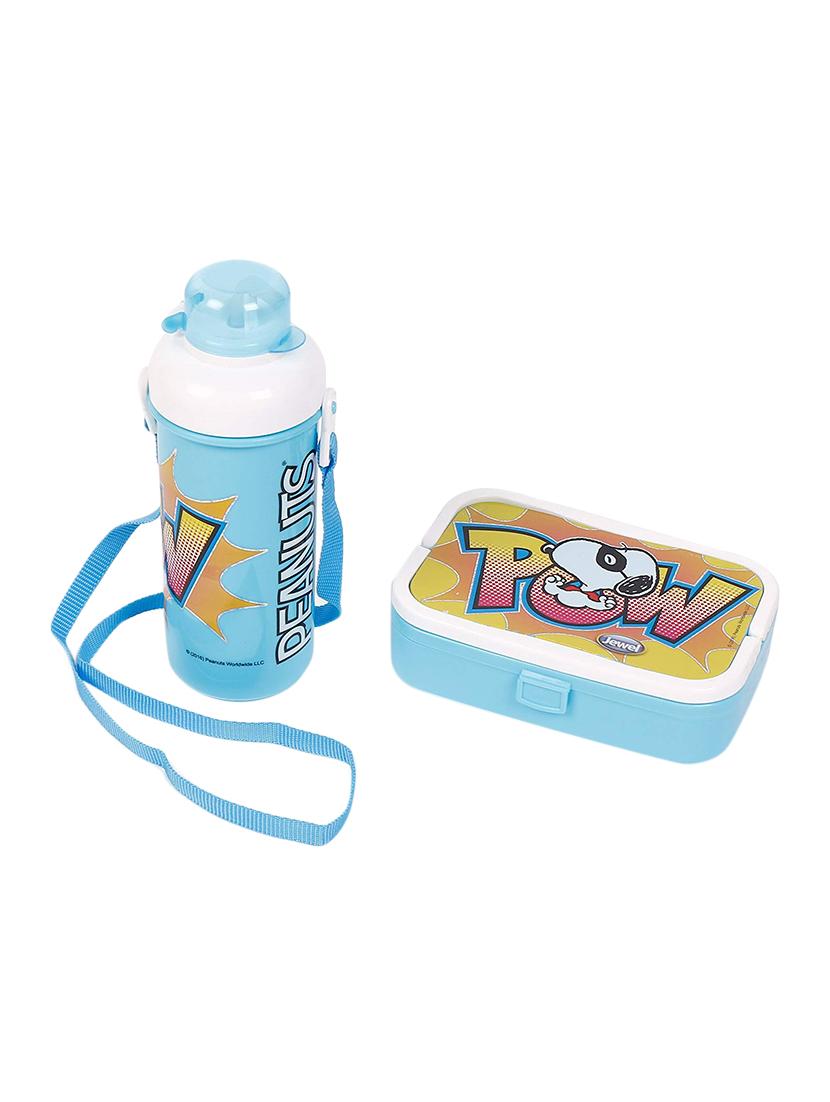 jewel kids plastic lunch box and water bottle set, combo - peanuts print - 15852738 - Zoom Image - 1