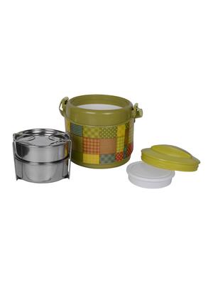 royale 2 senior hot lunch pack, 2 stainless steel tiffin box set, green - 15853124 - Standard Image - 2