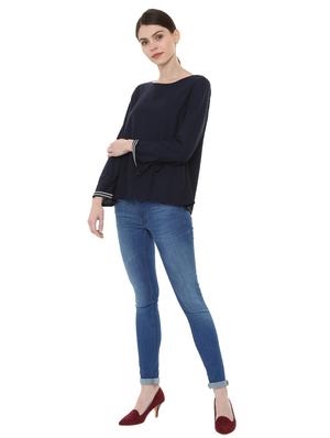 lace trim flute sleeved top - 15853200 - Standard Image - 3