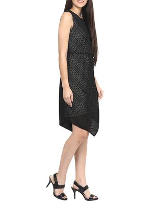 tie up waist laced asymmetric dress - 15853387 - Standard Image - 2