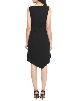 tie up waist laced asymmetric dress - 15853387 - Standard Image - 3