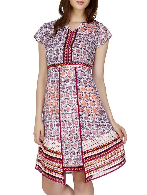 piping detail asymmetric dress - 15853392 - Standard Image - 1