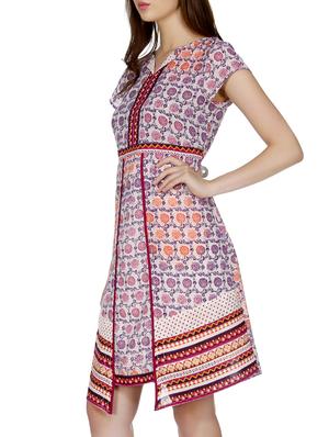 piping detail asymmetric dress - 15853392 - Standard Image - 2