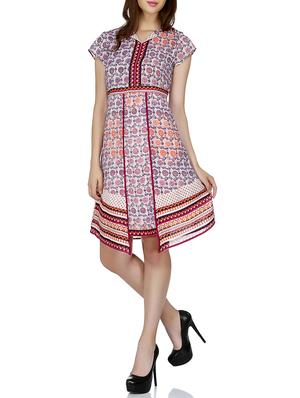 piping detail asymmetric dress - 15853392 - Standard Image - 4