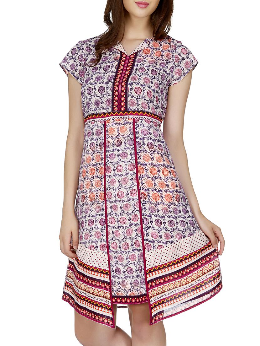 piping detail asymmetric dress - 15853392 - Zoom Image - 1