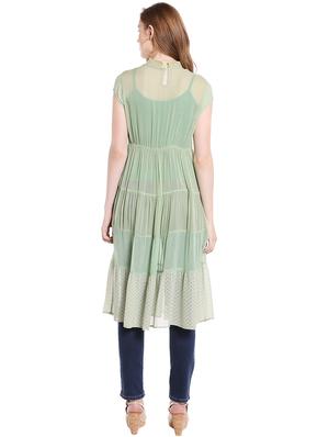 choker neck gathered tiered tunic - 15853399 - Standard Image - 3