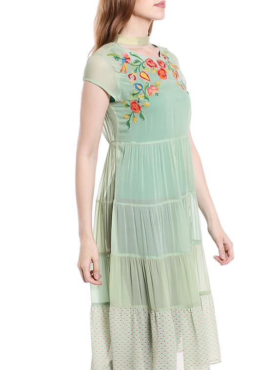choker neck gathered tiered tunic - 15853399 - Zoom Image - 5