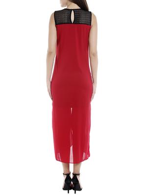 lace paneled asymmetric dress - 15853436 - Standard Image - 3