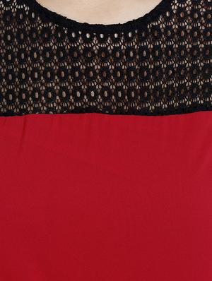 lace paneled asymmetric dress - 15853436 - Standard Image - 4