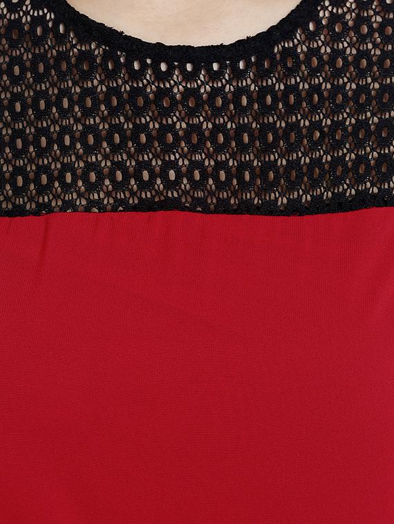 lace paneled asymmetric dress - 15853436 - Zoom Image - 4