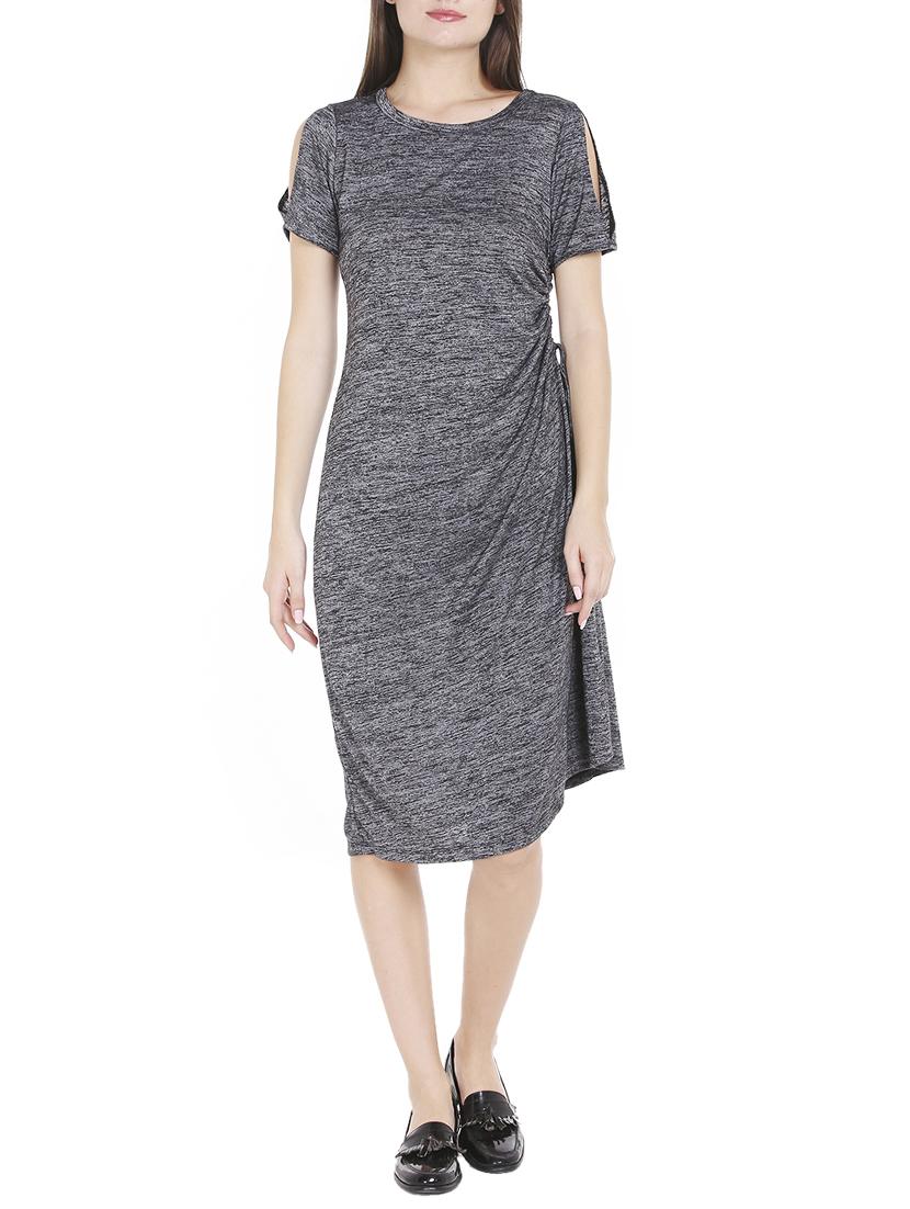 slit sleeved ruched detail dress - 15853450 - Zoom Image - 1