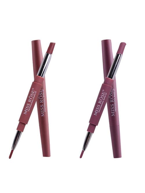miss rose combo of 2 lip liner plus lipsticks( shade 1 and 2) - 15853780 - Standard Image - 1
