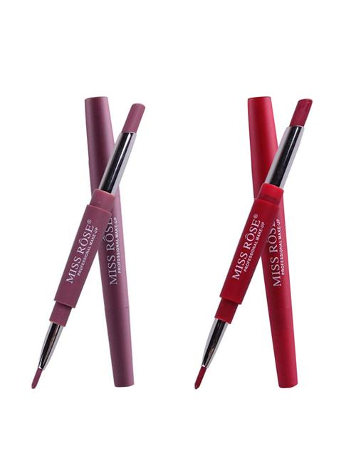 miss rose combo of 2 lip liner plus lipsticks( shade 2 and 4) - 15853789 - Standard Image - 1