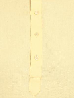 yellow solid long kurta - 15853864 - Standard Image - 4