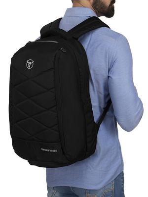 black polyester backpack - 15854143 - Standard Image - 4