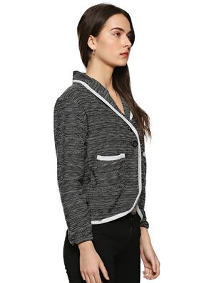 binding detail back slit blazer - 15854321 - Standard Image - 2