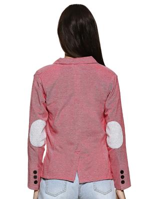 elbow patch side slit blazer - 15854324 - Standard Image - 3