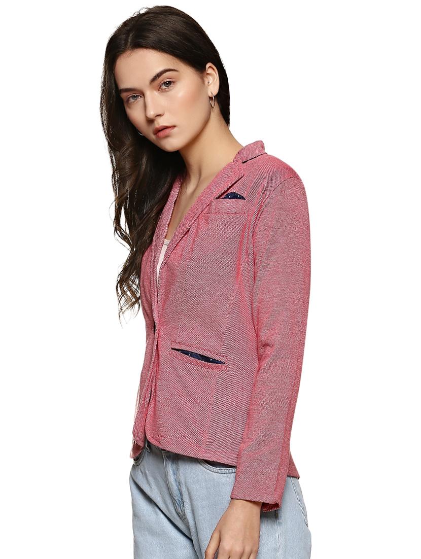 elbow patch side slit blazer - 15854324 - Zoom Image - 2