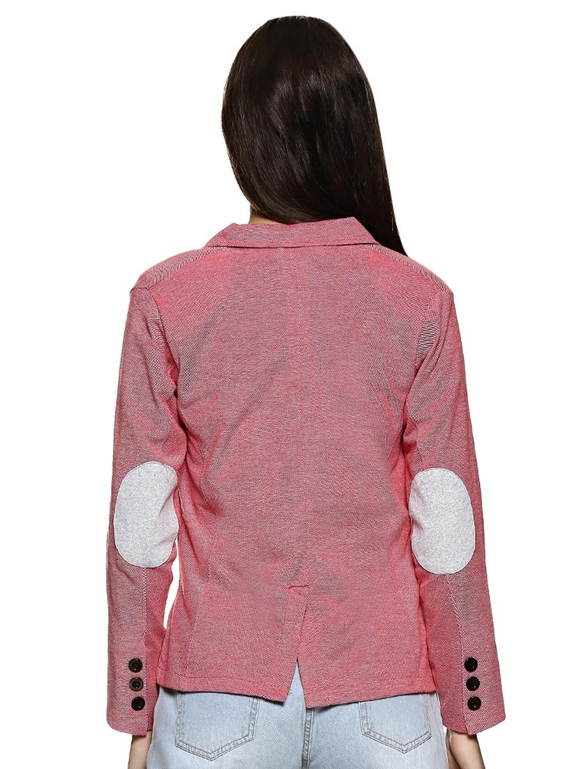 elbow patch side slit blazer - 15854324 - Zoom Image - 3