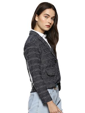 elbow patch side slit blazer - 15854326 - Standard Image - 2