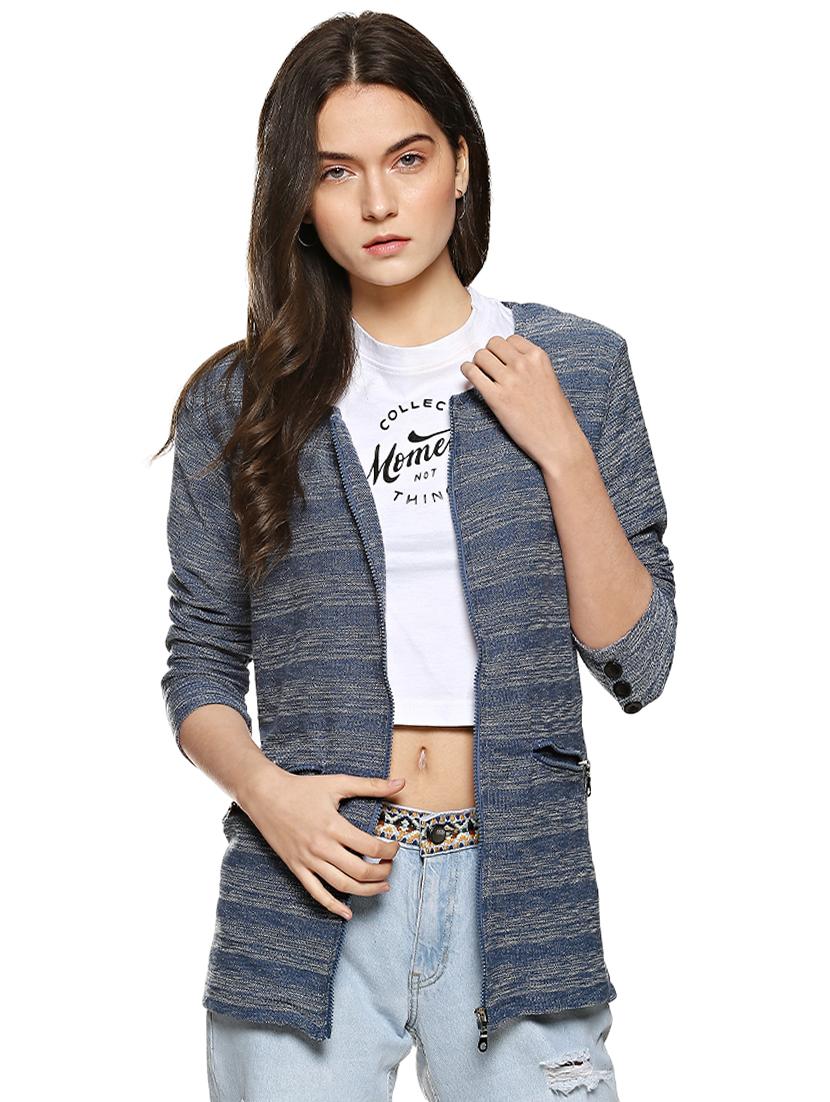 back slit zip up jacket - 15854327 - Zoom Image - 1