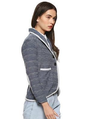 binding detail back slit blazer - 15854328 - Standard Image - 2