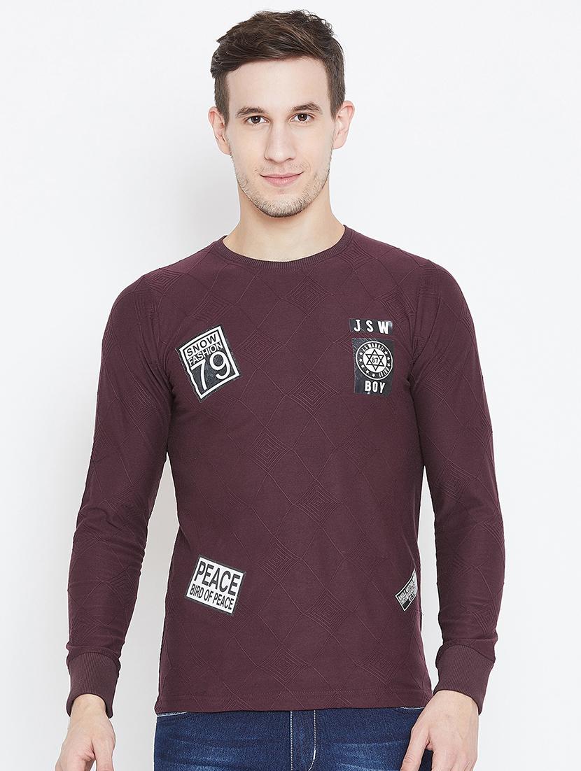 brown front print t-shirt - 15854352 - Zoom Image - 1