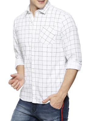 white checkered casual shirt - 15854369 - Standard Image - 2