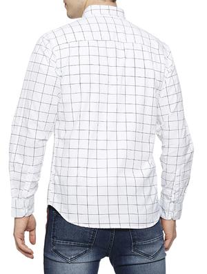 white checkered casual shirt - 15854369 - Standard Image - 3