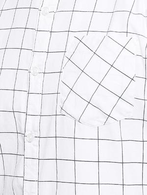 white checkered casual shirt - 15854369 - Standard Image - 4