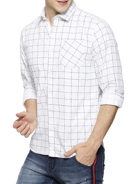 white checkered casual shirt - 15854369 - Zoom Image - 2