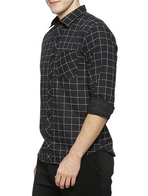 black checkered casual shirt - 15854370 - Standard Image - 2