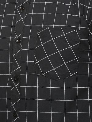 black checkered casual shirt - 15854370 - Standard Image - 4
