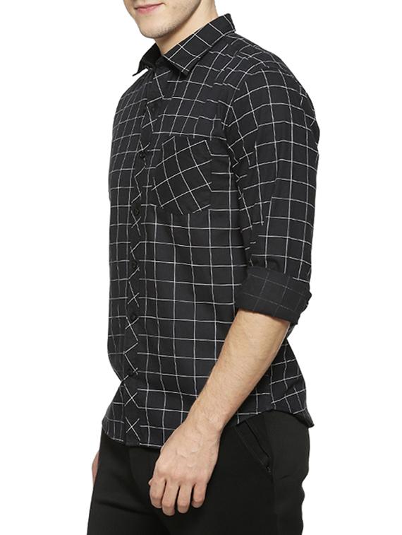 black checkered casual shirt - 15854370 - Zoom Image - 2