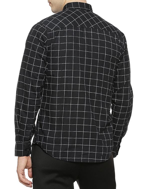 black checkered casual shirt - 15854370 - Zoom Image - 3