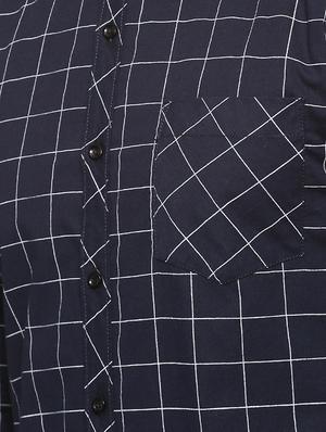 blue checkered casual shirt - 15854371 - Standard Image - 4