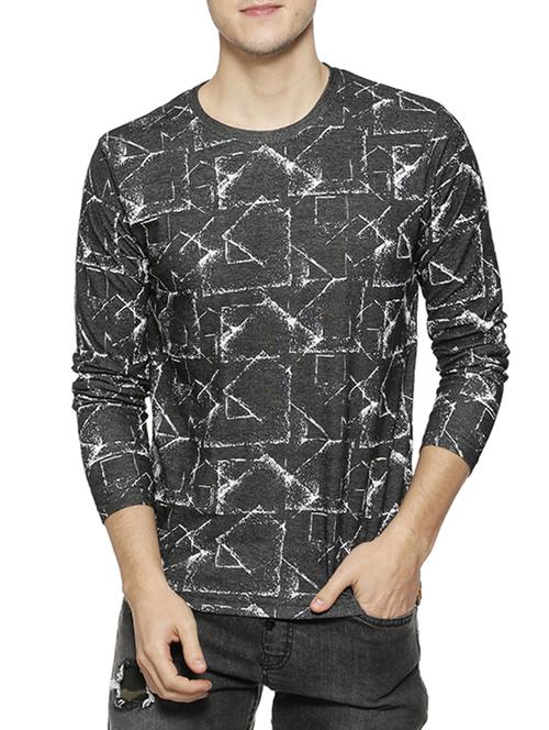grey all over print t-shirt - 15854379 - Standard Image - 1