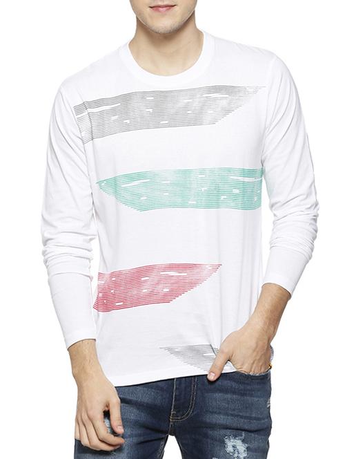 white front print t-shirt - 15854385 - Very Small Image - 1