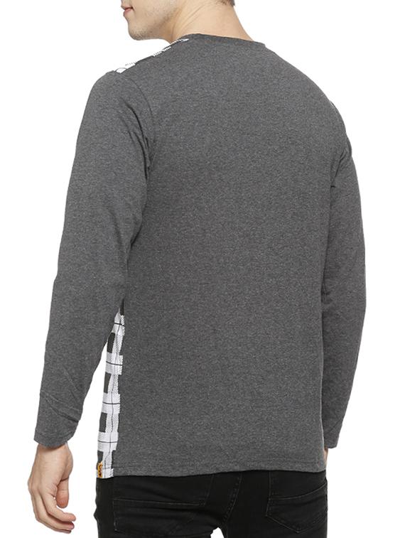 grey checkered tshirt - 15854397 - Zoom Image - 3