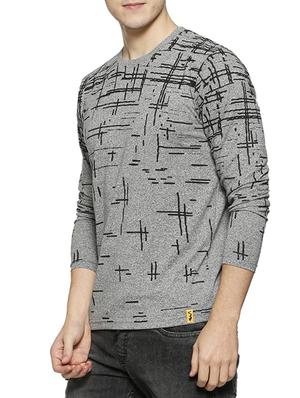 grey front print t-shirt - 15854401 - Standard Image - 2