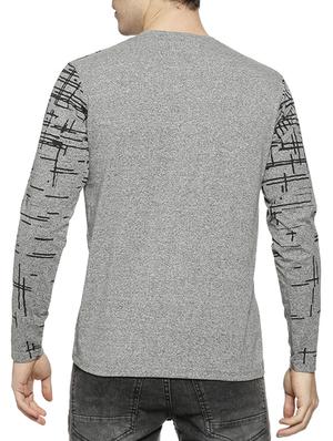 grey front print t-shirt - 15854401 - Standard Image - 3