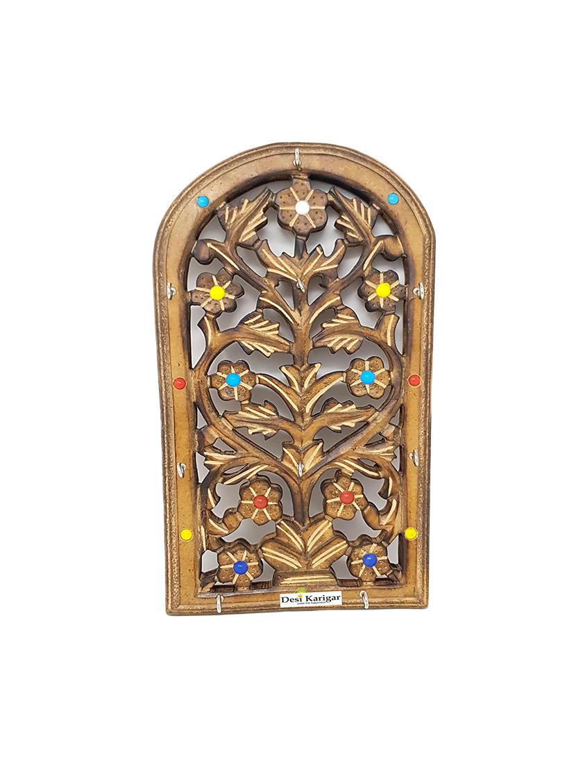 wooden key holder with handicrafts design size (lxbxh-7.5x1x14) inch - 15854554 - Zoom Image - 2