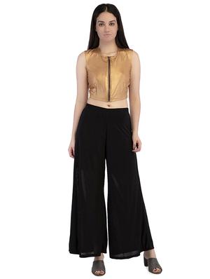 zip-up metallic crop top - 15854709 - Standard Image - 4