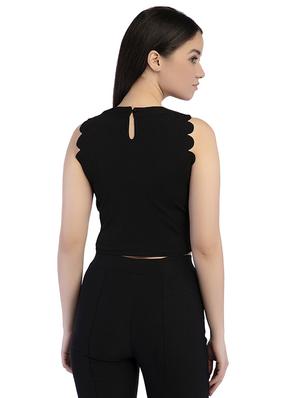 scallop detail crop top - 15854711 - Standard Image - 3