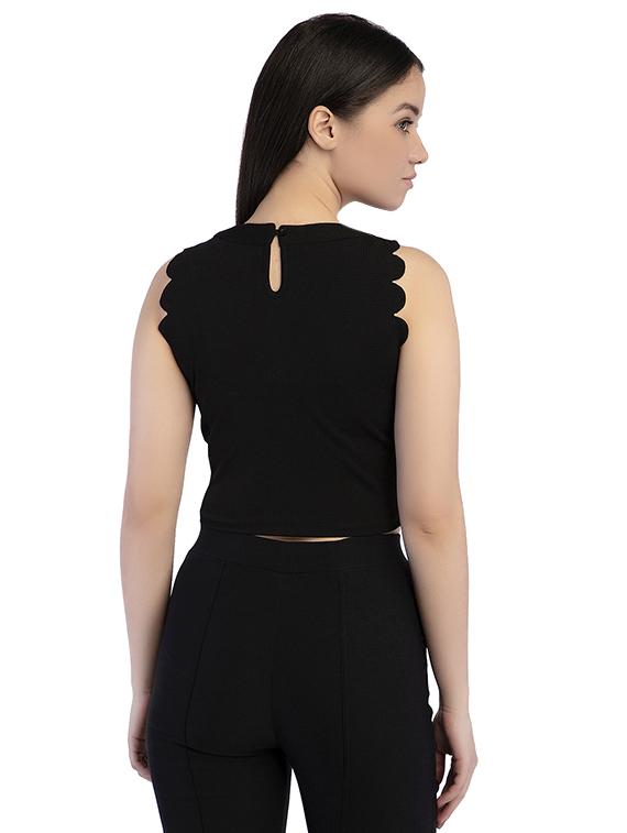 scallop detail crop top - 15854711 - Zoom Image - 3