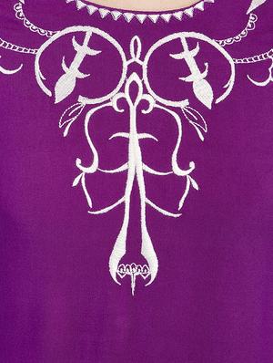 bell sleeved embroidered tunic - 15854714 - Standard Image - 5