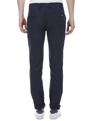 blue cotton flat front formal trouser - 15854982 - Standard Image - 3
