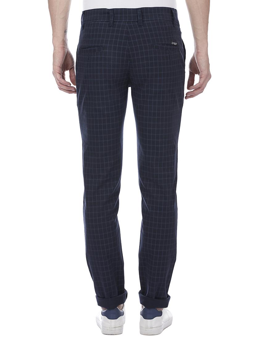 blue cotton flat front formal trouser - 15854982 - Zoom Image - 3